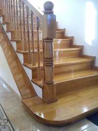 Trepte scari lemn masiv placare Balustrade lemn
