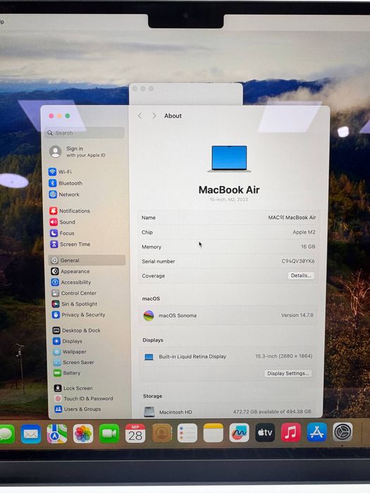 Macbook air M2 16/512 15-inch