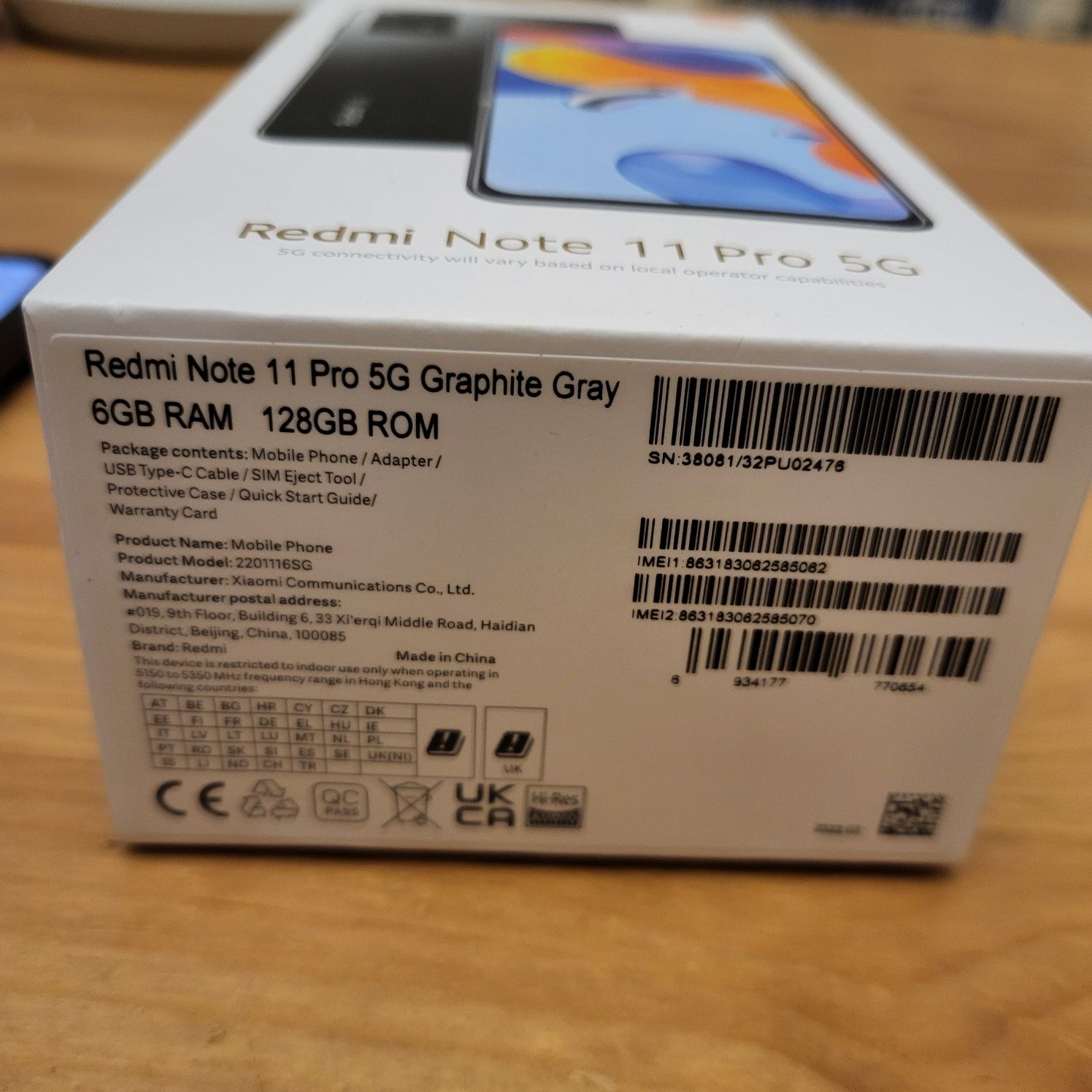 Telefon XIAOMI Redmi Note 11 Pro+ 5G, 128GB, 6GB RAM, Dual SIM,