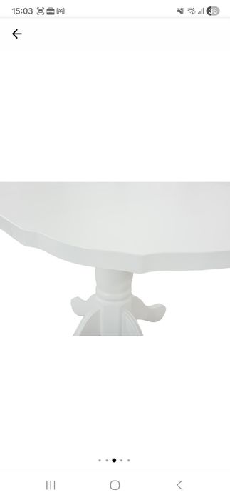 Vând Masa extensibila 100x135 cm, culoare alb, lemn masiv, blat MDF