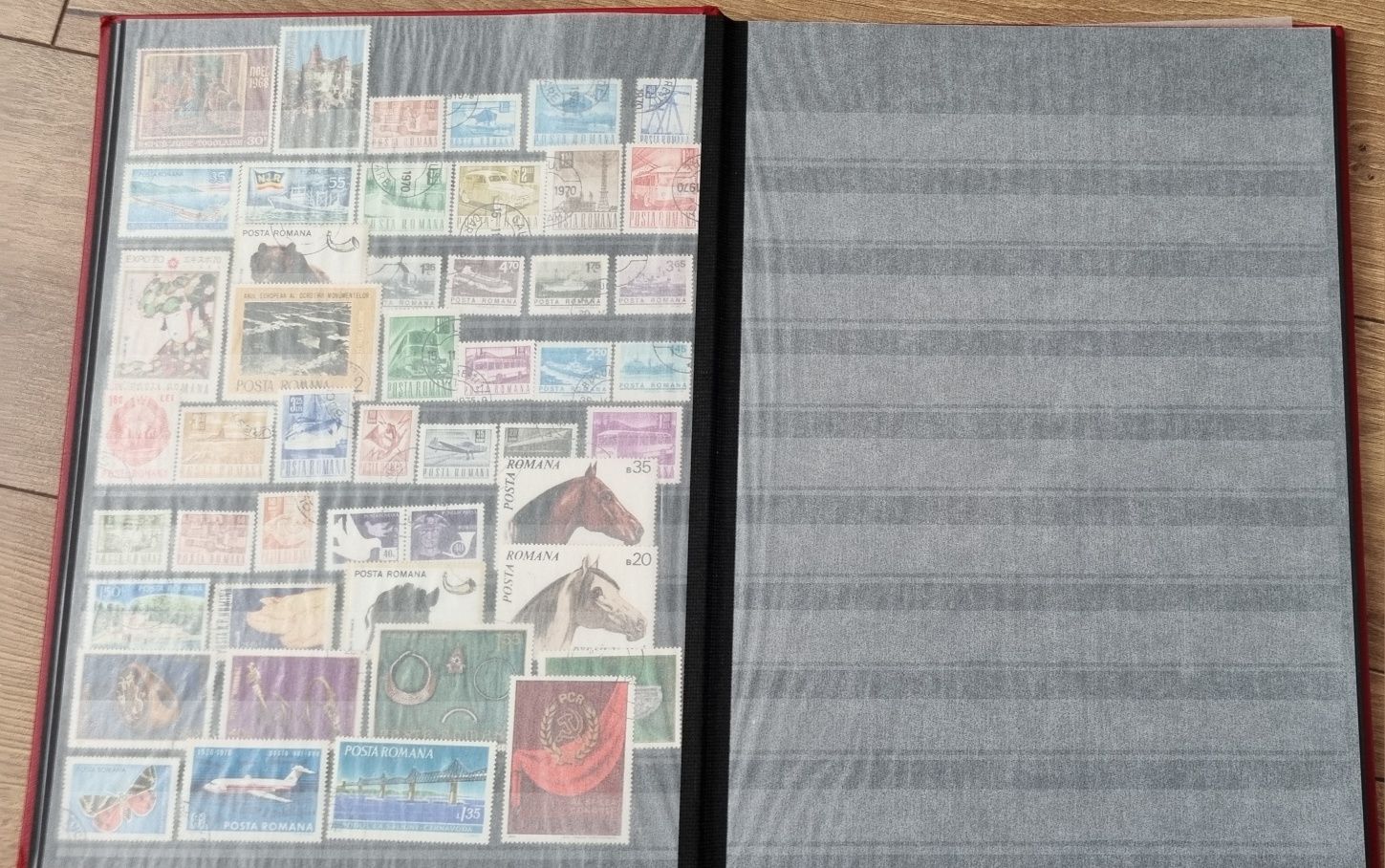Clasor nou A4 cu timbre romanesti si straine 16 pagini