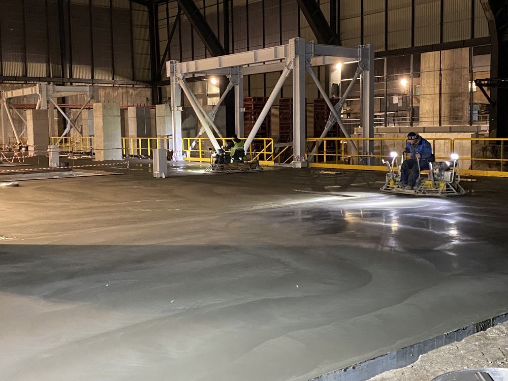 Turnari beton finisat mecanic elicopterizat