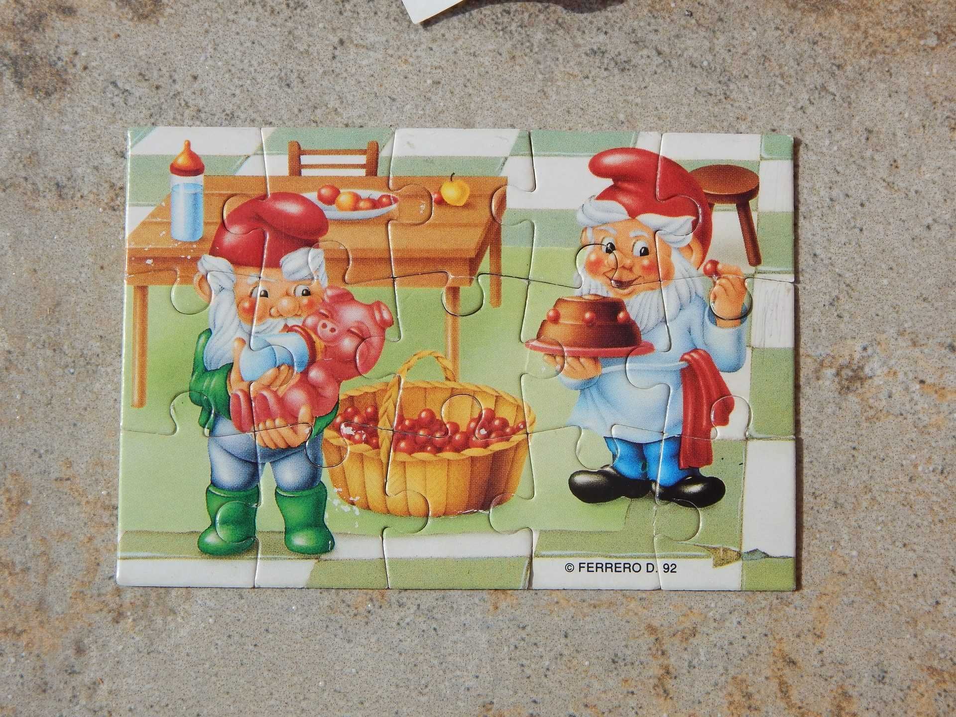 Puzzle cu pitici colectia Kinder Ferrero Italia 1992 15 piese