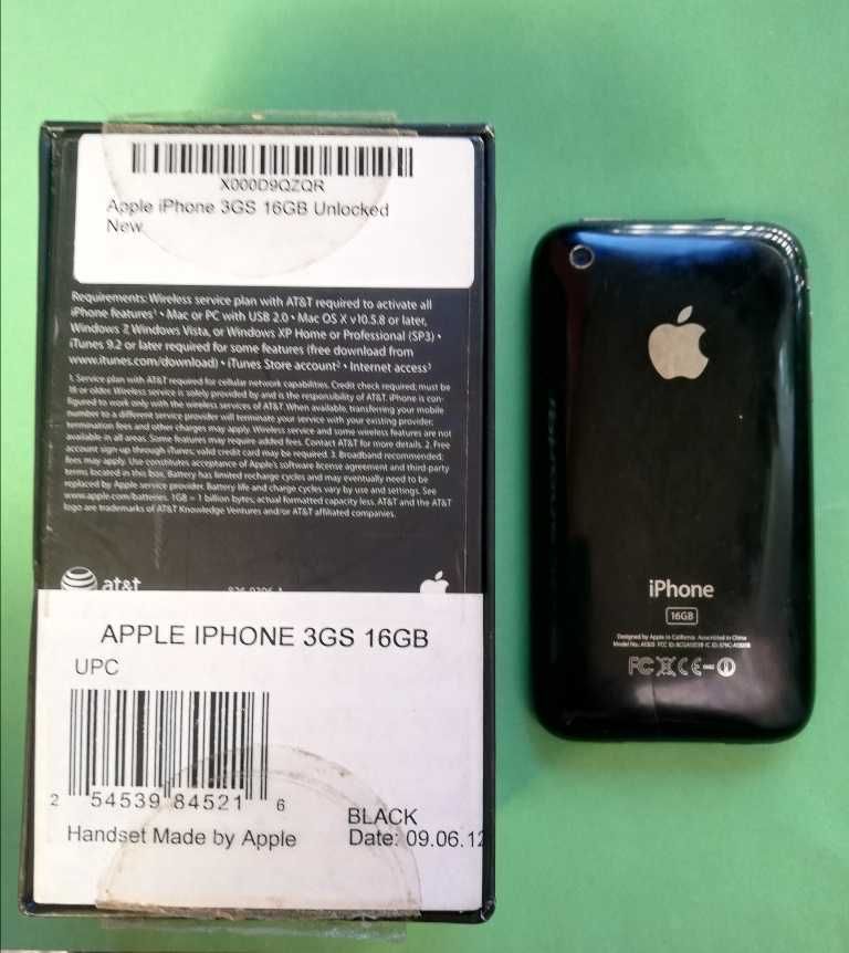 Работещ отключен iPhone 3G S + зарядно + кейсове + протектори 60 лв.