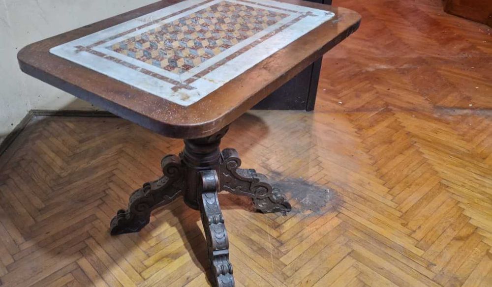 Masa lemn si marmura interbelic mobila veche