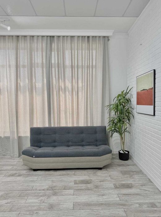 Диван UILESIM , 190х55 см, обивка велюр, серый