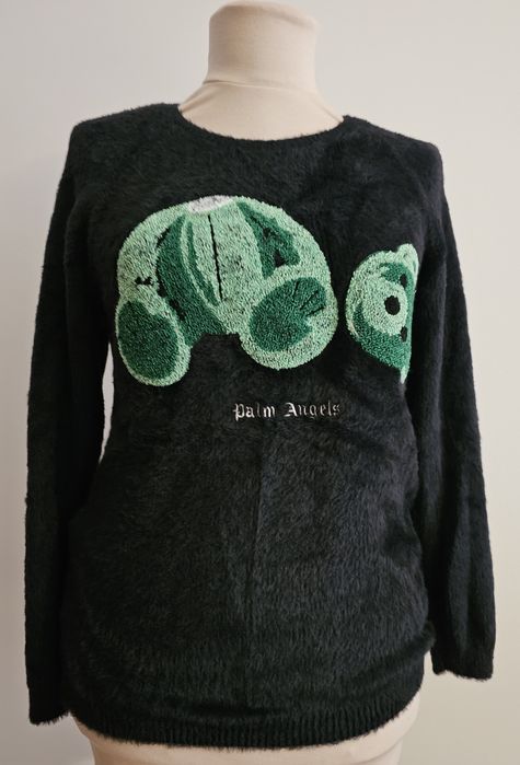 Pulover fluffy cu urs