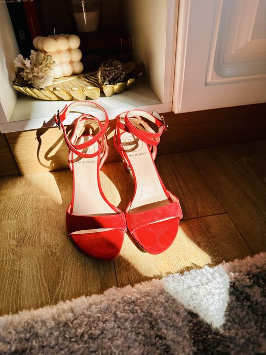 Sandale Baldowski , piele intoarsa, 37, toc 7 cm