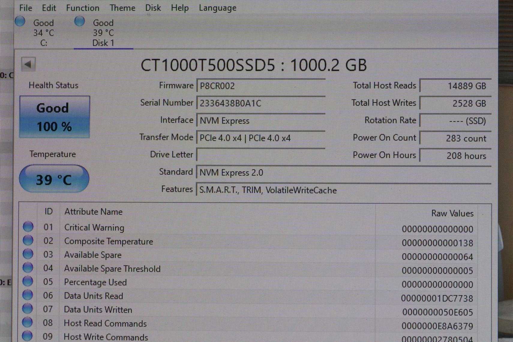 1TB Nvme SSD m.2 Crucial T500 Heatsink - gen4 7300/6800 mbs / вкл ДДС
