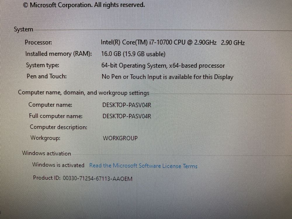 Pc complet gaming/videochat intel core i7 - 10700 +monitor Dell gratis
