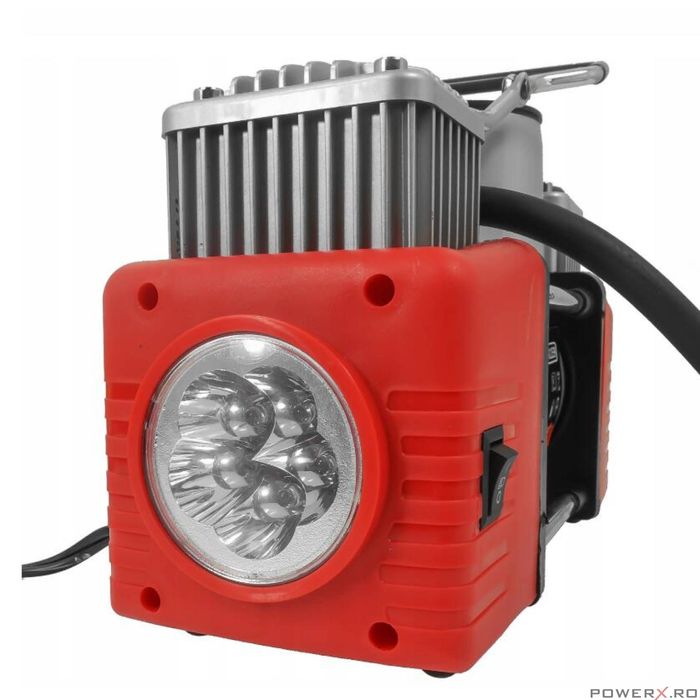Compresor auto 12V, 10 bari, 65 l/m, lantena LED, Verke