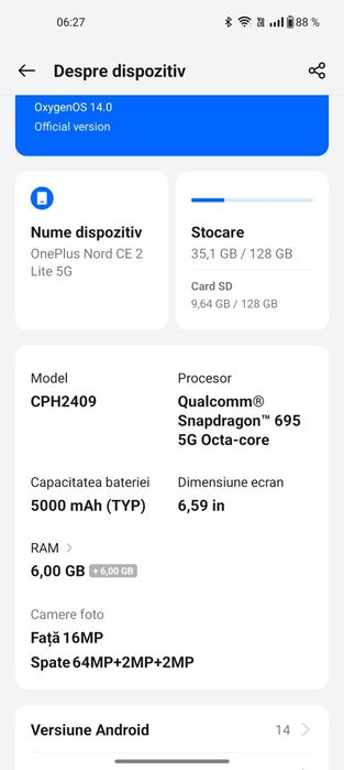 OnePlusNord CE2Lite5G/an 2022/128GB /12GB RAM DualSim