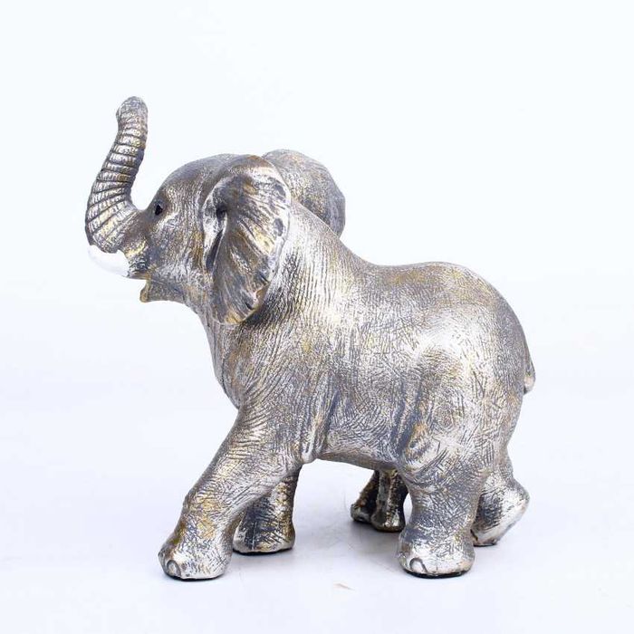 Elefant Mamă și Pui - Sculptură din Rășină pentru Decor Creativ