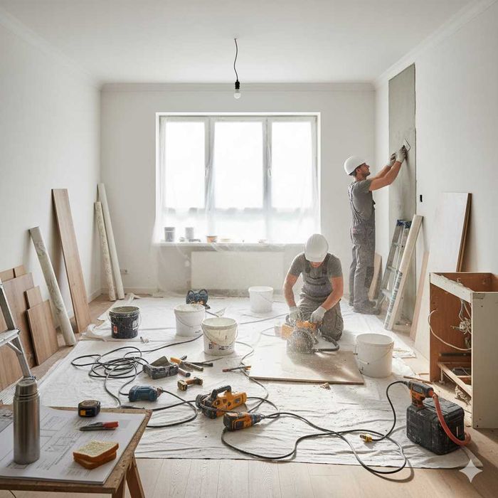 Ремонт квартир под ключ, Сантехника, Электрика