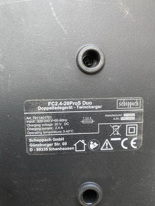 Зарядно за батерия Scheppach 20 v pro