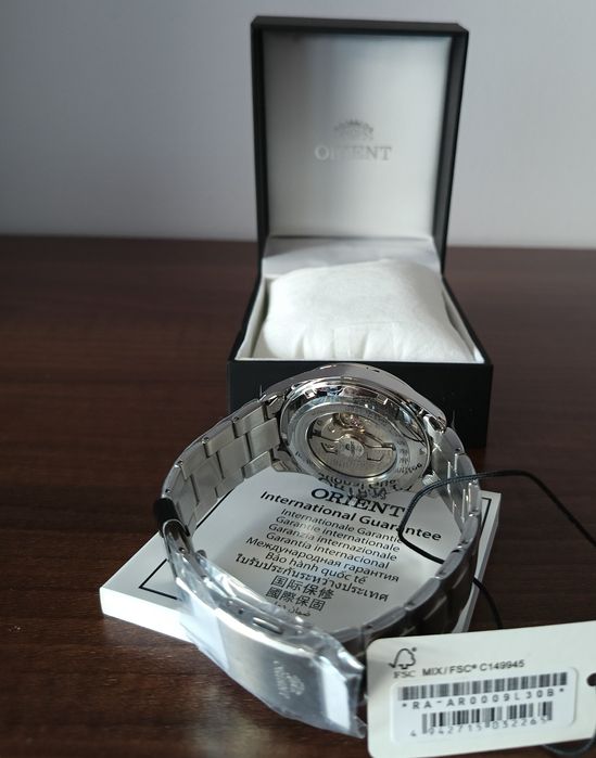 Orient Contemporary Semi Skeleton RA-AR0009L30B; ORIGINAL, acte, nou.