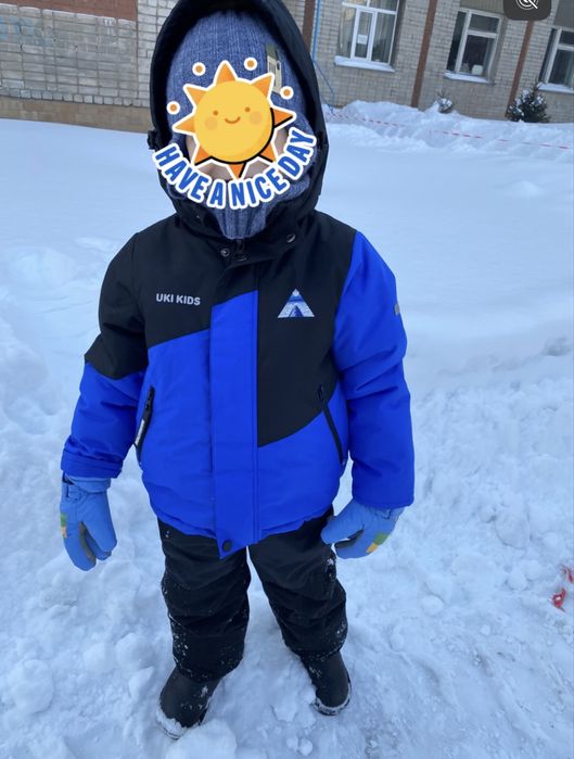 Зимний костюм на мальчика (полукомбенизон) рост 104