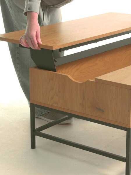 Маса за кафе AABENRAA Д110 повдигащ се плот цвят топъл дъб