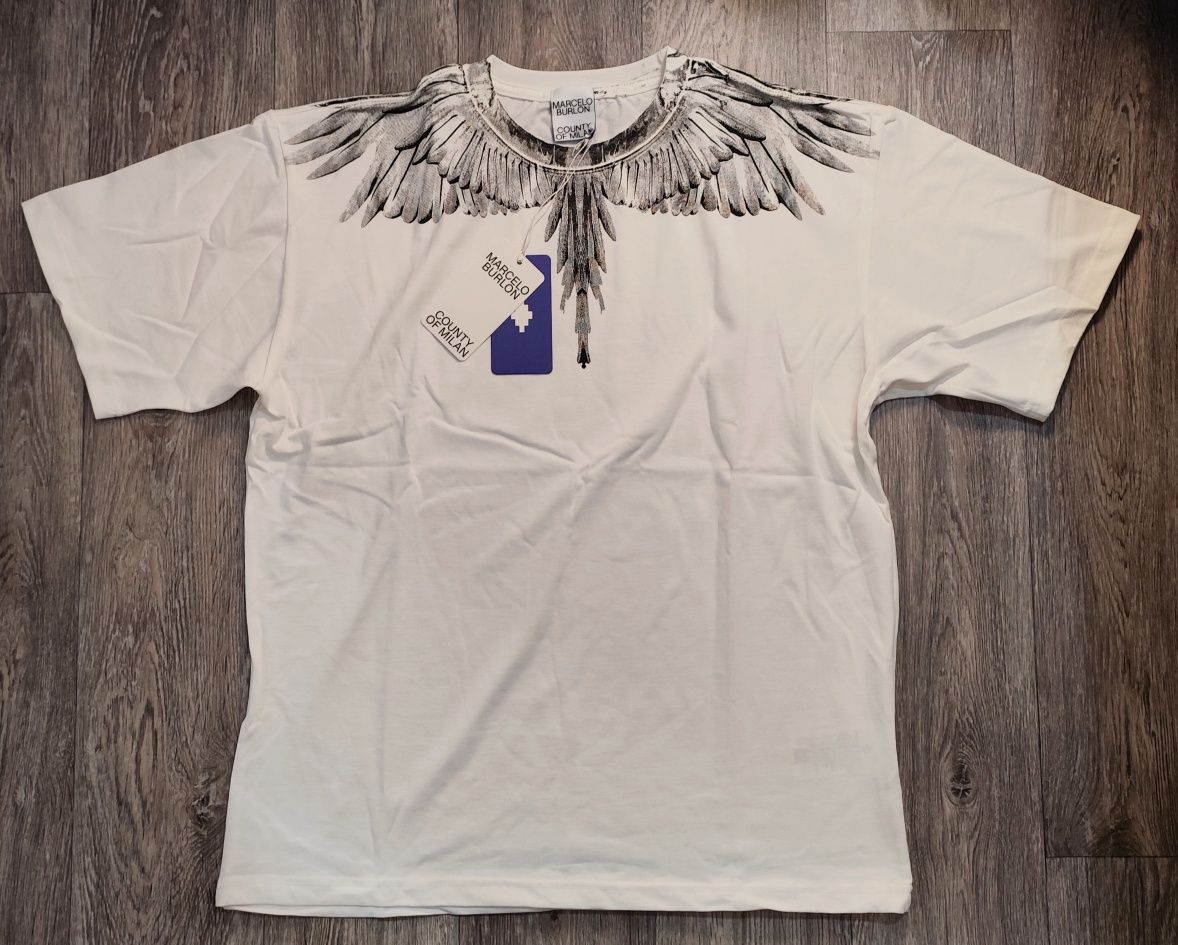 Мъжка детска блуза фланелка тениска памук Marcelo Burlon Milano kids