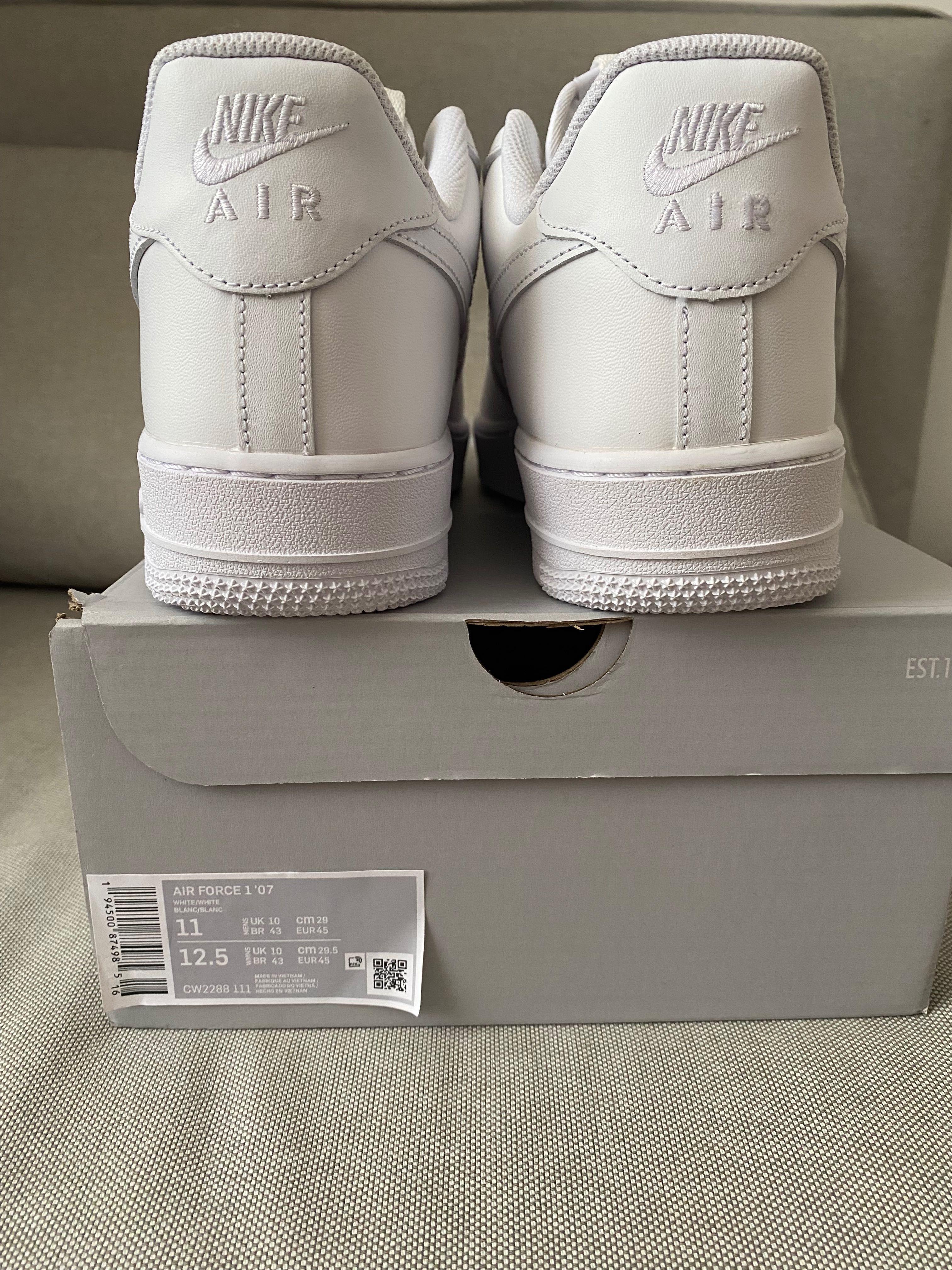 NIKE AIR FORCE 1 ‘07 white/white 45