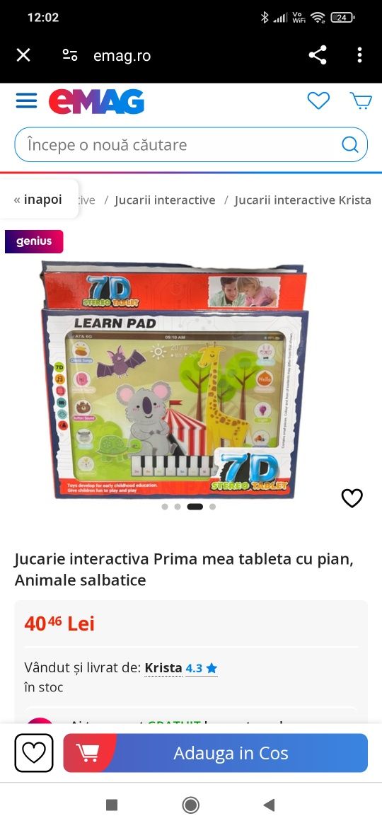 Tableta noua interactiva pian jucărie sunete prima mea tableta