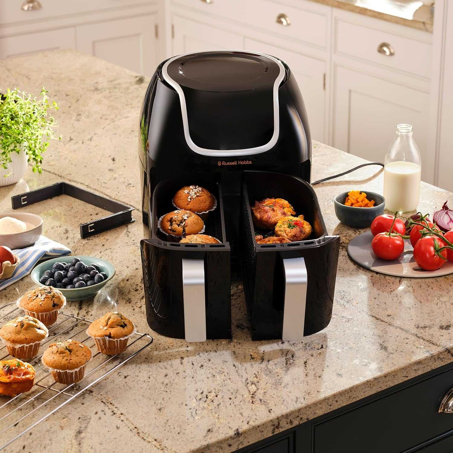 Russell Hobbs 27290 Snappi 8.5L/2x4.25L AirFryer, двойна кошница,1800W