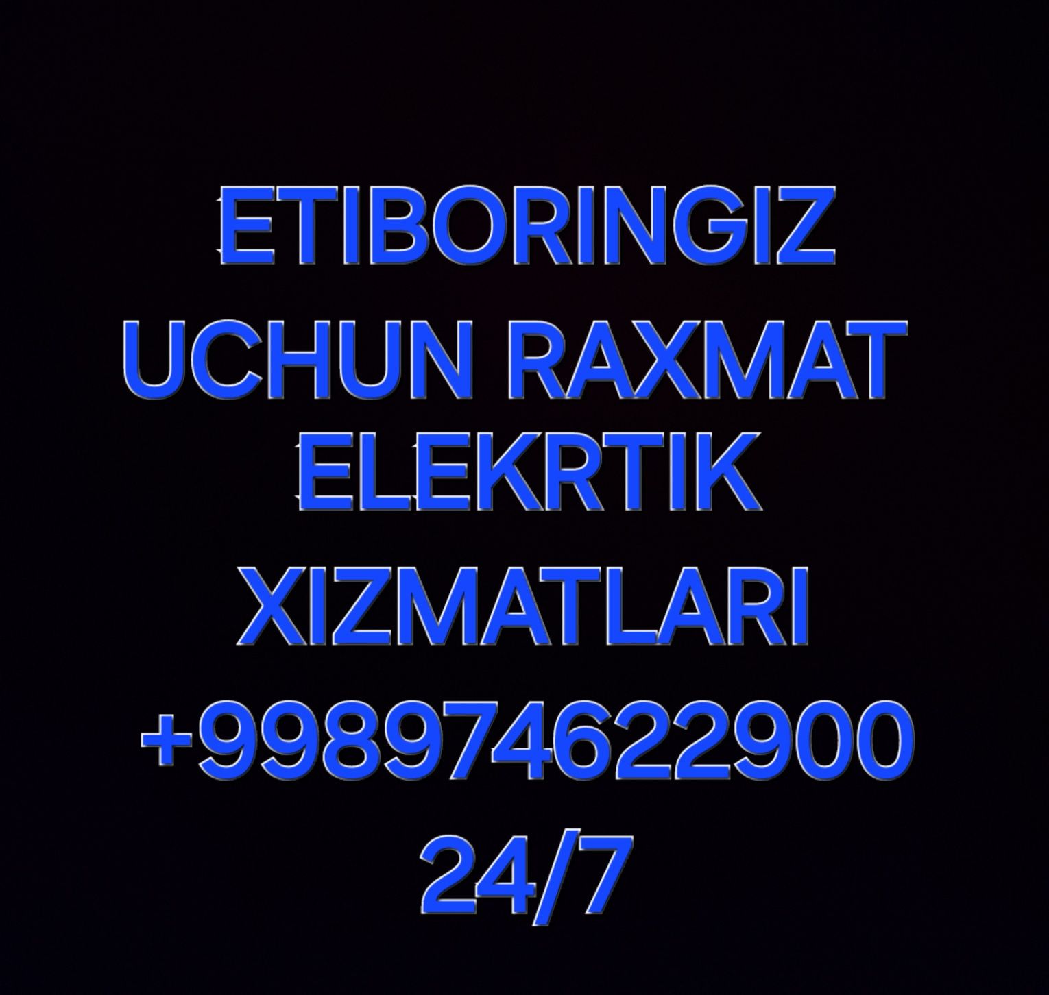 TEZKOR ELEKTRIK XIZMATIXonadon ofis elektr ishlari lustra ustanofka mo