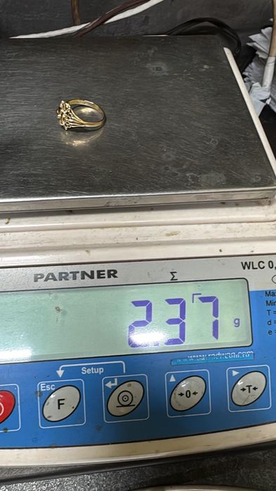 Inel vechi din aur 14k model evreiesc cu inimoare