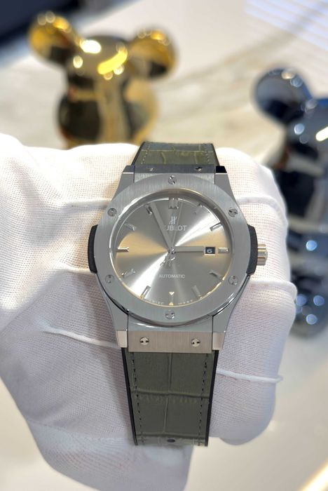 hb classic fusion 42mm сребристо/зелено