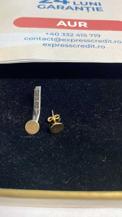 Cercei aur 14k 0.63g ( Tomesti b:31871]-Garantie 2 ani!