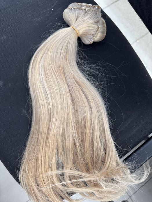 Естествена славянска коса от производител на щипки 140 гр-60 см