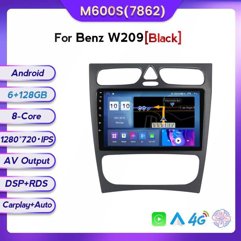 Navigatie Android 13 Mercedes C Class W209 W203 1/8 Gb  CarPlay CAMERA