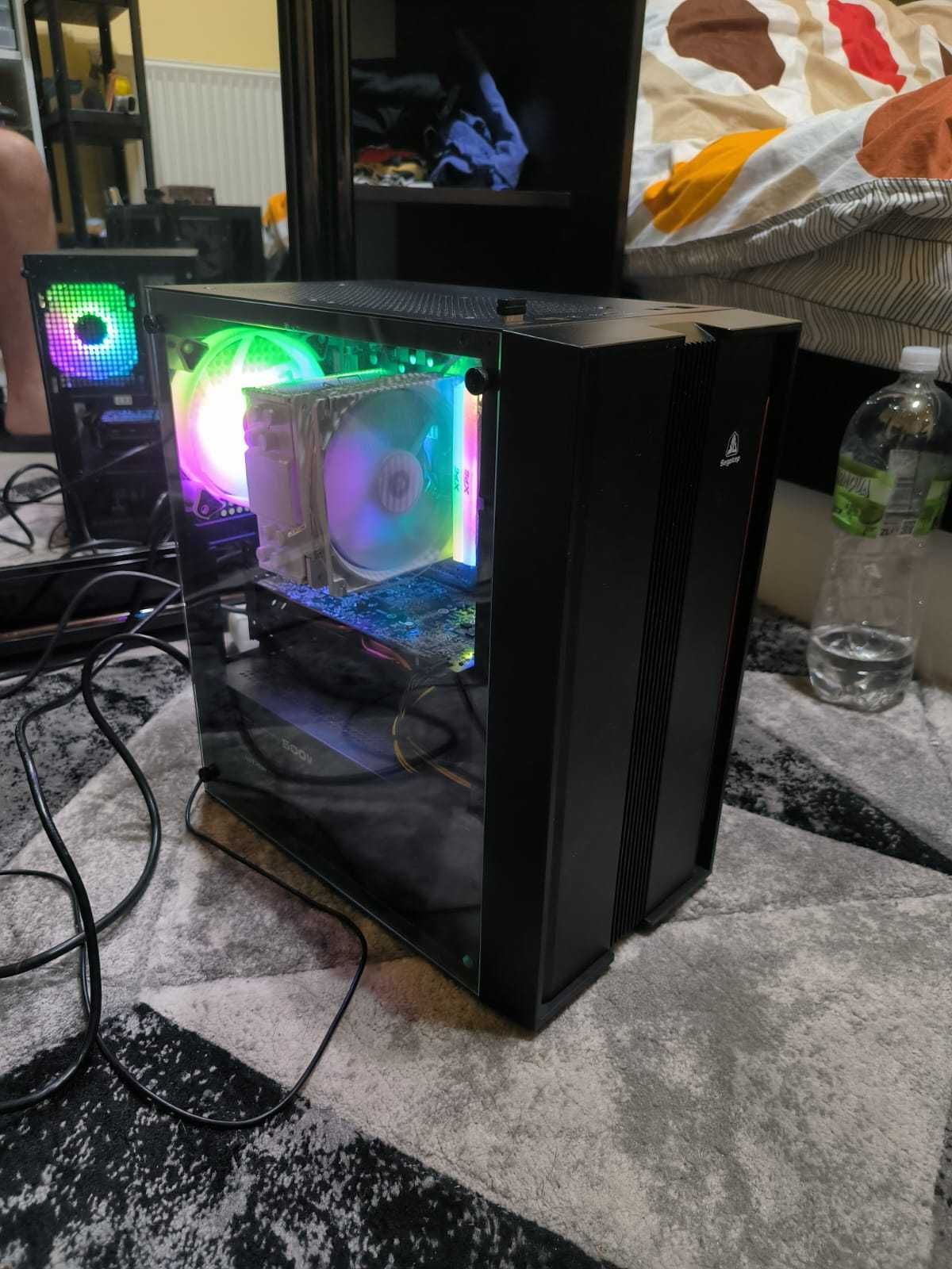 PC Unitate Gaming Ryzen 5-2600/ SSD+HDD/ GTX 1050ti 4GB/16GB DDR4/ RGB