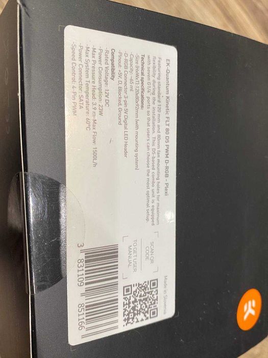 Резервуар с помпой для СВО EK-Quantum Kinetic FLT 120 DDC и FLT 80 D5