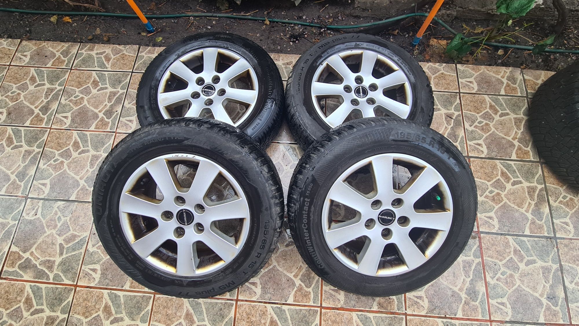 Roti iarna 5x112 anvelope 195 65 r15 jante aliaj vw golf skoda seat au