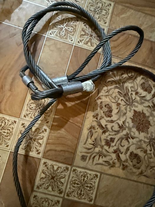 Трос альпинистский, 1,5 метра, для разных работ Карабин