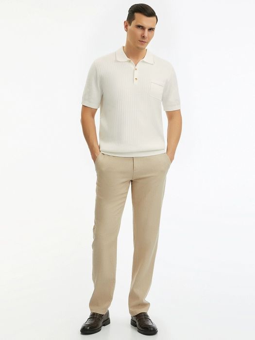 Премиум белая футболка-поло | 100% хлопок