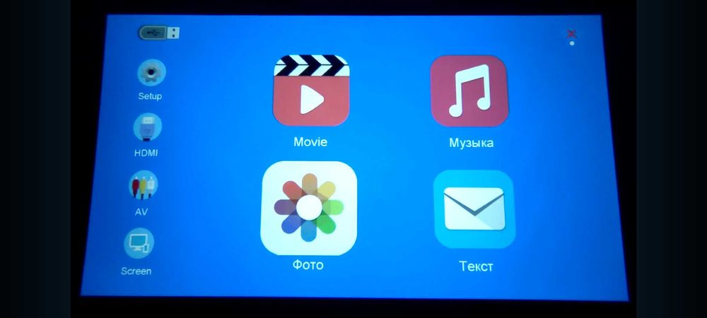 LED Видео Проектор за стена Mini WiFi Projector Cast Mirror 5500 Lm.