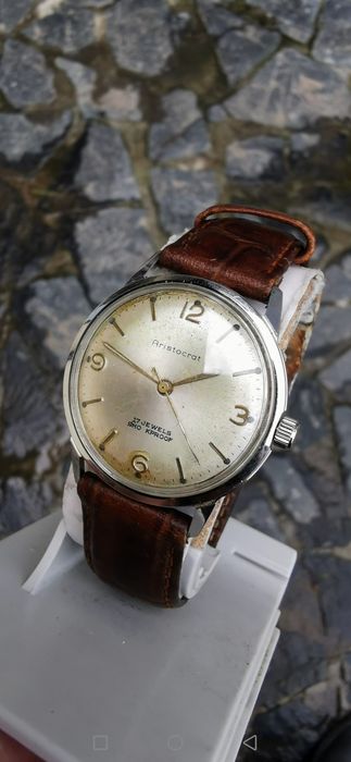 Ceas Aristocrat - Int.Manuala-Otel-34 mm-Funcționează Excelent!