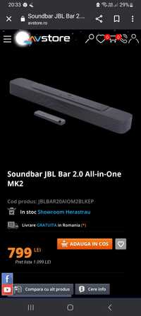 Soundbar JBL 2.0 all în one