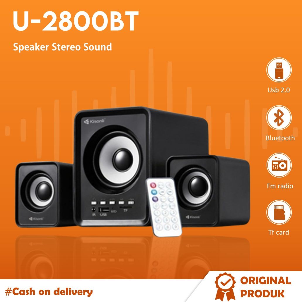 Kisonli U-2800BT Multimedia Wireless USB 2.0 Bluetooth Speaker