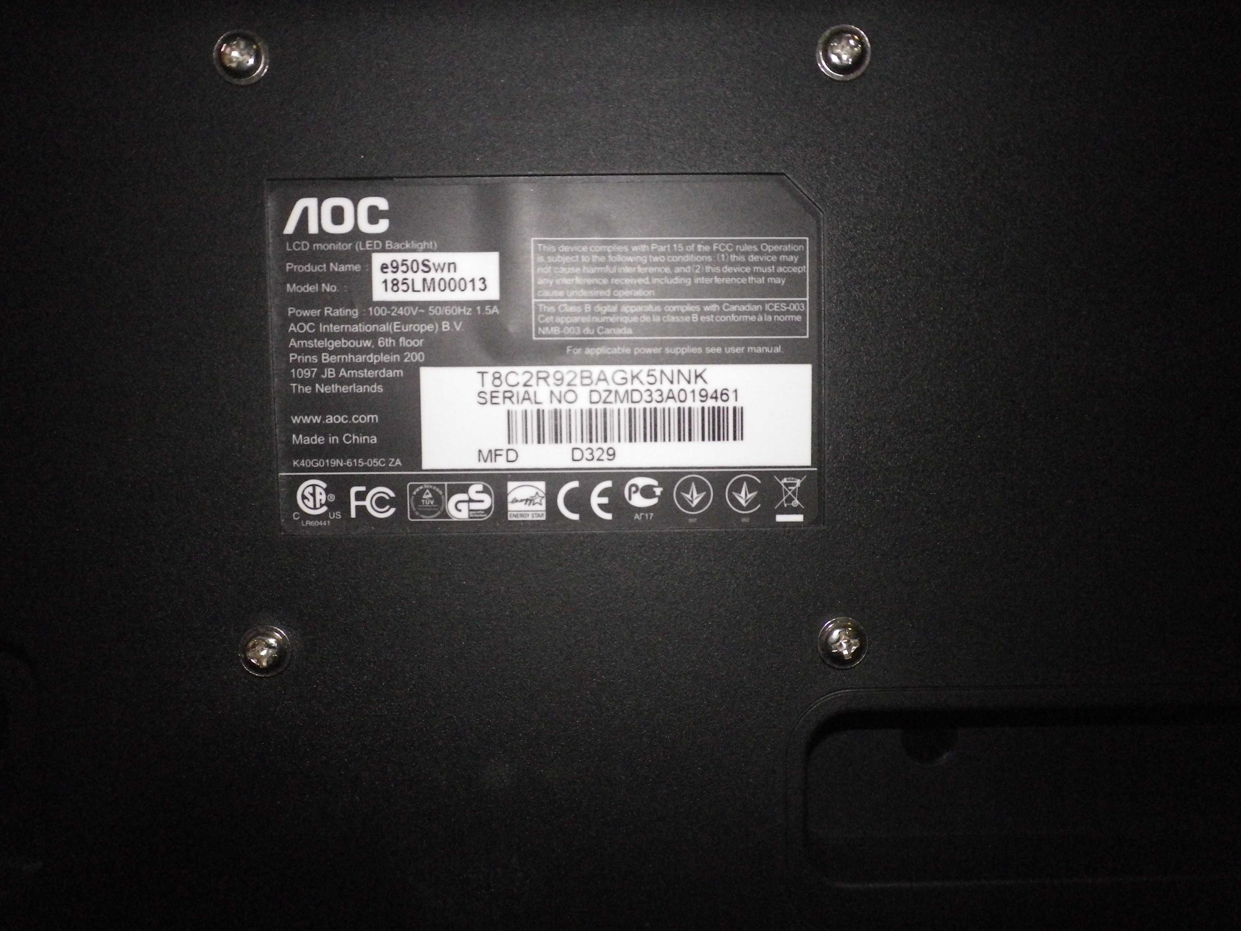 LED монитор AOC  e950Swn