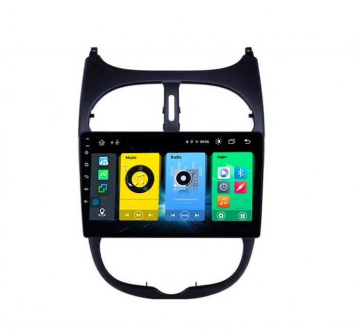 9-инчова мултимедия за Peugeot 206 (1998–2012) + подарък камера