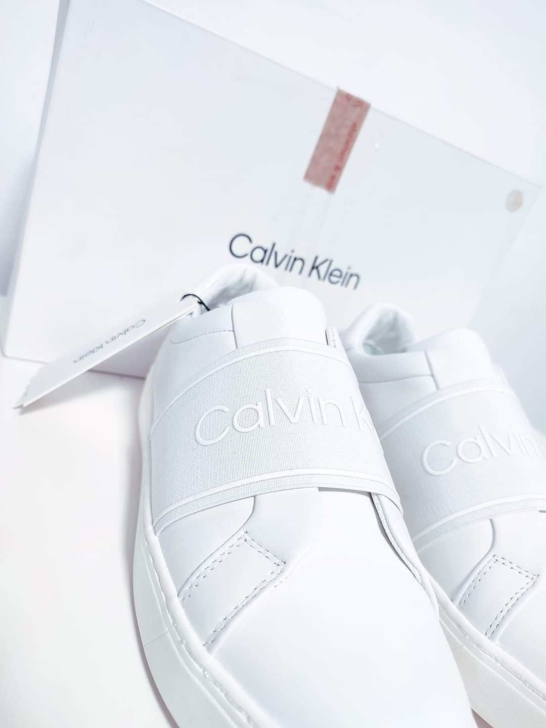 Sneakers Calvin Klein Slip-On Piele Naturala