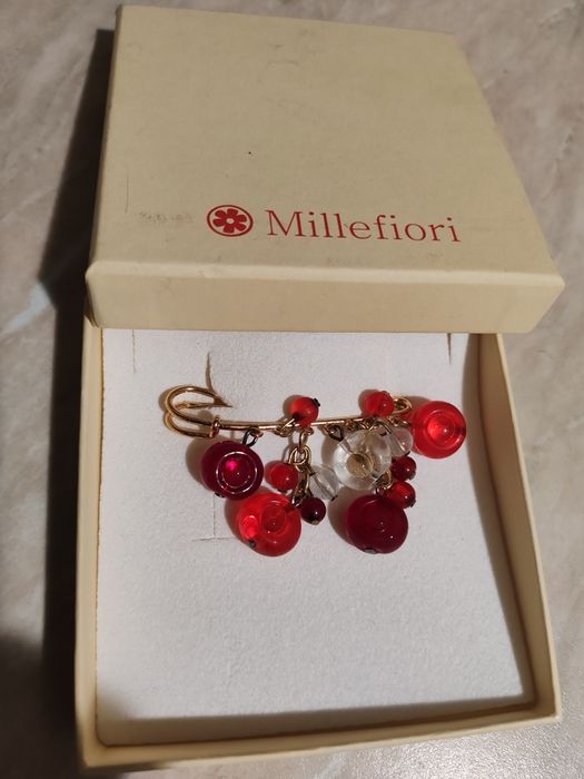 Brosa Millefiori sticla Murano