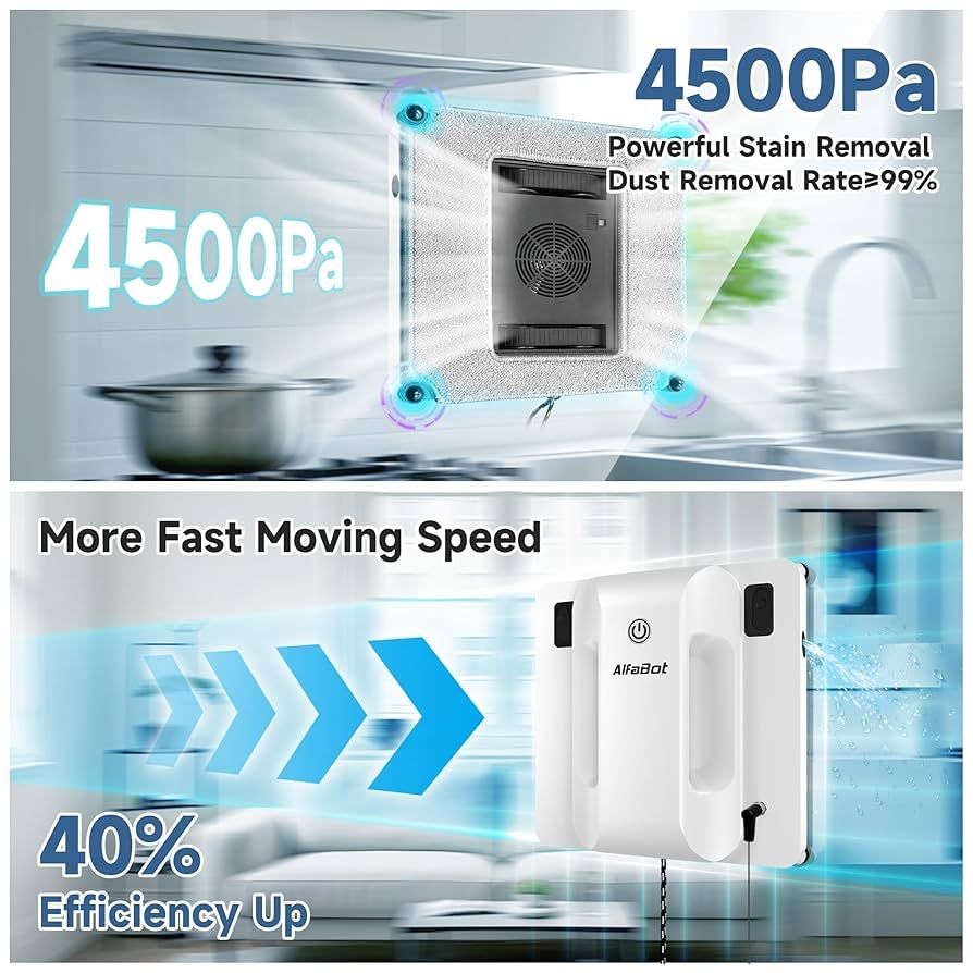Робот за почистване на прозорци AlfaBot, 4500PA