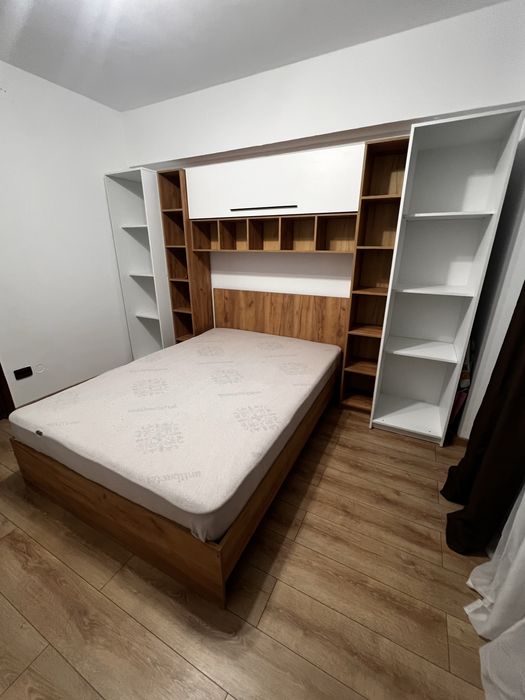 Mobila alb cu stejar dormitor