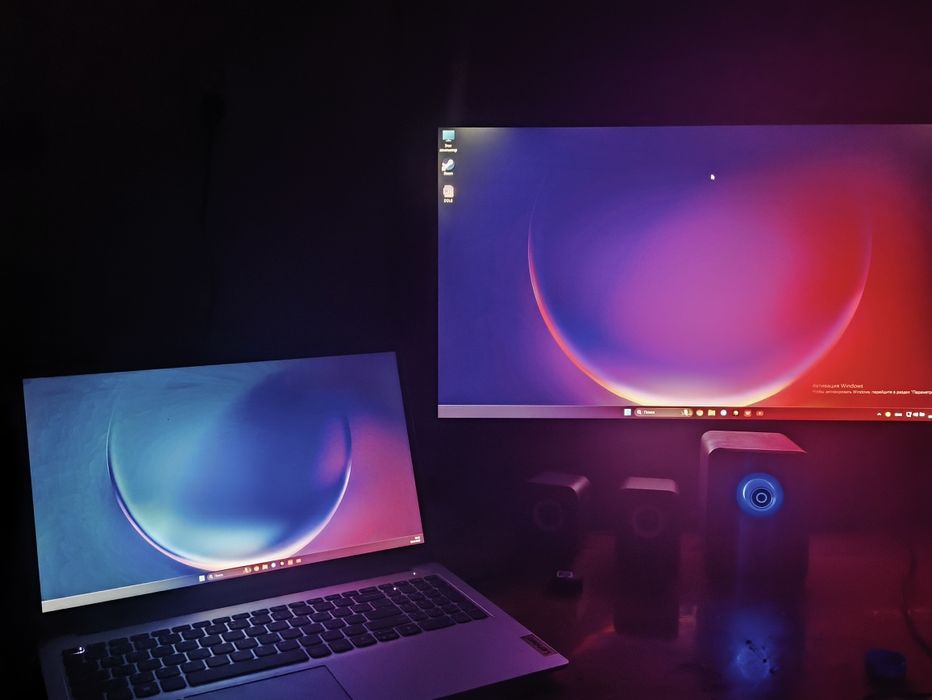 Noutbuk sotiladi Lenovo + 27 monitor