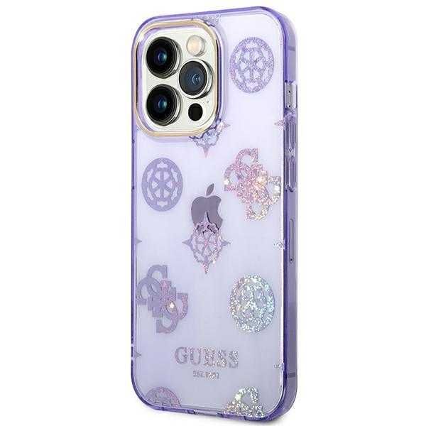 Guess Peony Glitter Hard case за 14 Pro Max, 14 Pro, 14, iPhone 13