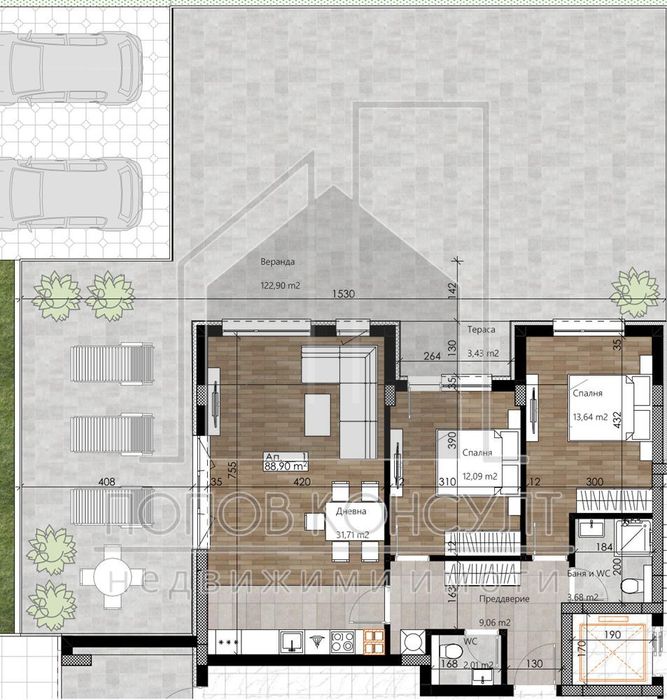 Продава се Тристаен апартамент в Пловдив, Остромила - 102 кв.м за 1392 €/кв.м - Снимка #1